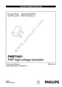 PMBT5401 Datasheet Cover