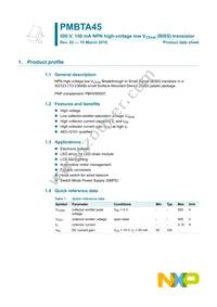 PMBTA45 Datasheet Page 2