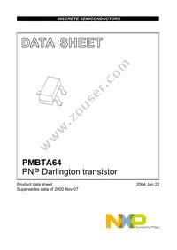 PMBTA64 Datasheet Page 2