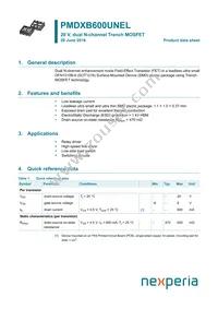 PMDXB600UNELZ Datasheet Cover