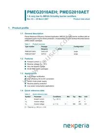 PMEG2010AET Datasheet Cover