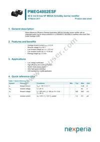 PMEG4002ESFYL Datasheet Cover