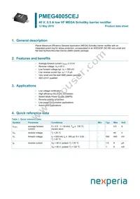 PMEG4005CEJX Datasheet Cover