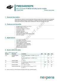 PMEG4005EPK Datasheet Cover