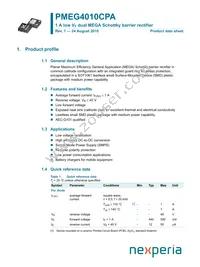 PMEG4010CPA Datasheet Cover