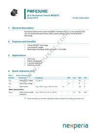 PMF63UNEX Datasheet Cover