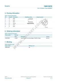 PMN70EPEX Datasheet Page 2