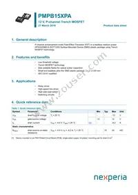 PMPB15XPAX Datasheet Cover