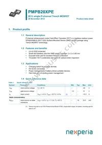 PMPB20XPE Datasheet Cover