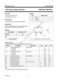 PMSTA42 Datasheet Page 3