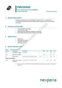 PMV20XNER Datasheet Cover