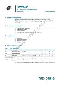 PMV75UP Datasheet Cover