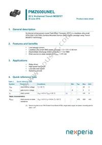 PMZ600UNELYL Datasheet Cover