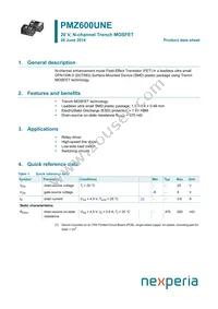 PMZ600UNEYL Datasheet Cover