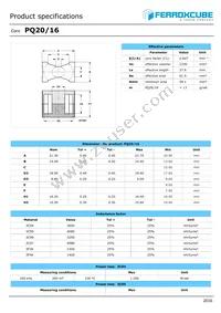 PQ20/16-3F46 Datasheet Cover