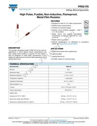 PR02FS0203909KR500 Datasheet Cover