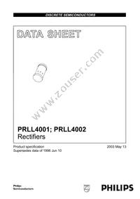 PRLL4001 Datasheet Cover