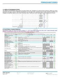 PRM48DH480T250B03 Datasheet Page 2