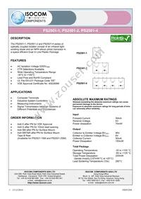 PS2501-4XSM Datasheet Cover