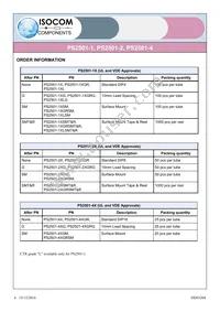 PS2501-4XSM Datasheet Page 6