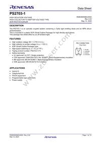 PS2703-1-V-A Datasheet Cover