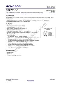 PS2761B-1-V-A Datasheet Cover