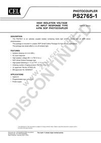 PS2765-1-F3-A Datasheet Cover
