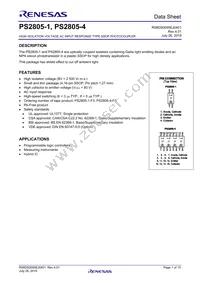PS2805-1-L-A Datasheet Cover