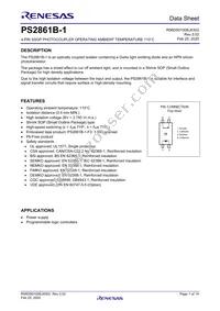 PS2861B-1Y-V-L-A Datasheet Cover