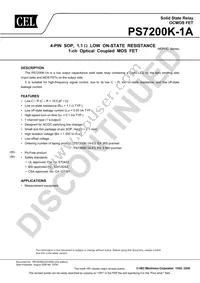 PS7200K-1A-E3-A Datasheet Cover