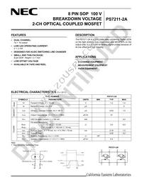 PS7211-2A-F3 Datasheet Cover