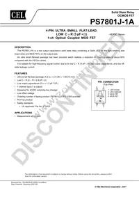 PS7801J-1A-F3-A Datasheet Cover