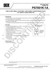 PS7801K-1A-F3-A Datasheet Cover