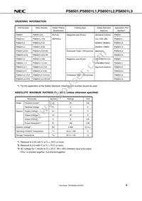 PS8501L3-AX Datasheet Page 5