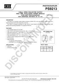 PS9213-F3-A Datasheet Cover