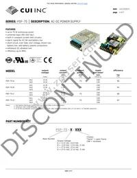 PSF-75-D Datasheet Cover