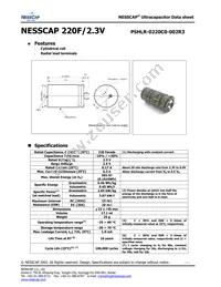 PSHLR-0220C0-002R3 Datasheet Cover