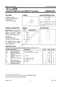 PSMN005-25D Datasheet Page 2