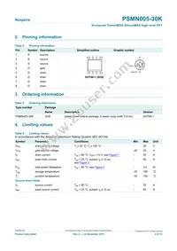 PSMN005-30K Datasheet Page 2