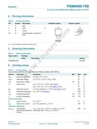 PSMN008-75B Datasheet Page 2
