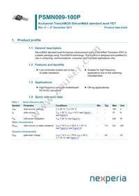 PSMN009-100P Datasheet Cover