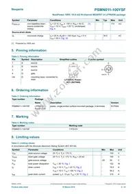 PSMN011-100YSFX Datasheet Page 2