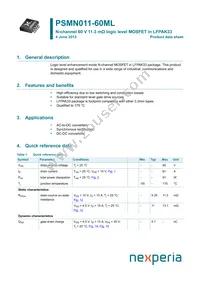 PSMN011-60MLX Datasheet Cover
