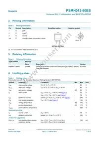PSMN012-80BS Datasheet Page 2