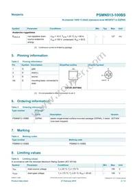 PSMN013-100BS Datasheet Page 2