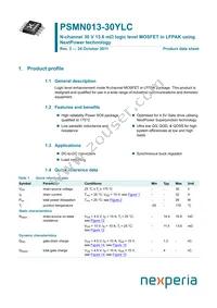 PSMN013-30YLC Datasheet Cover