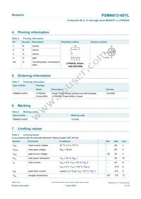 PSMN013-60YLX Datasheet Page 2