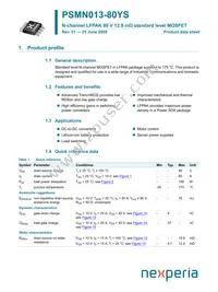 PSMN013-80YS Datasheet Cover