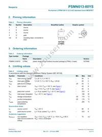 PSMN013-80YS Datasheet Page 2