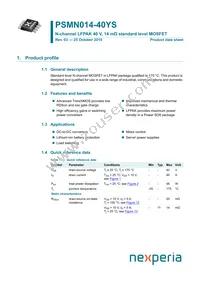 PSMN014-40YS Datasheet Cover